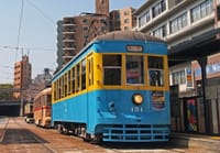 旧型路面電車3両がさよならパレード　　－長崎電気軌道ー