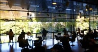 オフ会、食事のあとは「コーネル・コーヒー」（赤坂七丁目）…目の前に広がる緑をみながら！