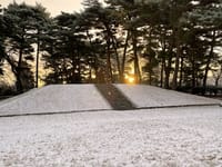 雪景色の多賀城廃寺跡