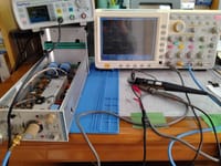 電流プローブ、電流プローブアンプ、電源の動作確認と調整