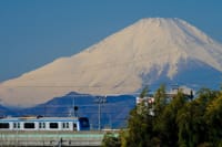 富士山ビューポイントから、相鉄10000系と富士山