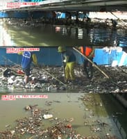 「チサダネ川は浮遊ゴミの山でいっぱいだ」  “Sungai Cisadane Dipenuhi Tumpukan Sampah”