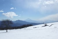 雪の富士山を眺めながらのスノーシュー（御殿場新五合目周辺）
