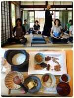 坐禅体験とお茶漬け膳で京を味わう