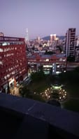 ばあば台北留学　クラスで屋上から台北の夜景を眺める