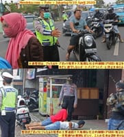 画像シリーズ81「ジャカルタ-デポック境界で大規模な社会的制限(PSBB)の一斉取締り引っ掛かった違反者」”Pelanggar Terjaring Operasi Pengawasan PSBB di Perbatasan Depok-Jakarta”