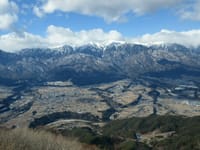 伊那谷を見下ろす展望の山・陣馬形山　1445ｍ（1月31日)