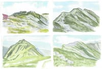 山を描く　中央アルプスの山々