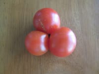 三つ子のトマト発見！
