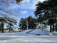初積雪の多賀城廃寺跡