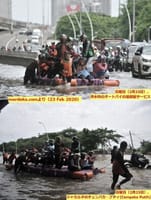 画像シリーズ49「洪水時のオートバイの運搬サービス」”Jasa Pengangkut Sepeda Motor Saat Banjir”