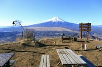 関東富士見百景にも数えられる杓子山(1597M)と落ち着いた静かな森の鹿留山（1632Ｍ）