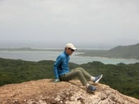 石垣島　なう…トロルの舌（屋良部岳）から見るエメラルドグリーンの海！