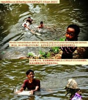 画像シリーズ957「チリウン川の辺にいる子供たちの陽気なポートレート」 “Potret Keceriaan Anak-Anak di Pinggir Kali Ciliwung”