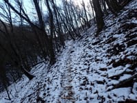 昨日、滝子山で雪を上を歩いてきた。