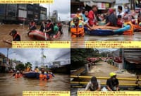 画像シリーズ332「ジャカルタのいくつかの地域を襲った洪水の画像」”Potret Banjir yang Melanda Sejumlah Wilayah di Jakarta”