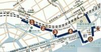 芝浦から竹芝を歩く…日本で最初に汽車が走ったのは重箱堀あたり！