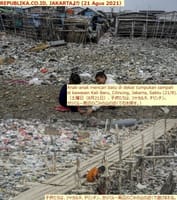 画像シリーズ450 「チリンチン、カリバルーでの家庭廃棄物」”Limbah Rumah Tangga di Kali Baru Cilincing”