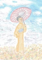 美人画シリーズ　　日傘の女