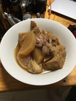 大根と鶏、厚揚げの生姜煮で晩ご飯
