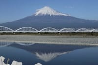 富士川河川敷からの富士山眺望と東海道間宿岩淵散策