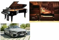 高級ピアノとハイセンスな自動車