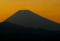 昨日の夕陽の富士山