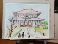 東大寺大仏殿描いてみました