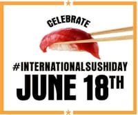 中止(通算３５)飲みカラ〜６／１８国際寿司の日(International Sushi Day)