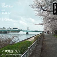 隅田川テラス　ジョギング