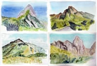 山を描く　九州の山々