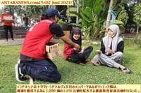 画像シリーズ389「インドネシア赤十字社・シドアルジョ支社は、清潔で健康的な行動 (PHBS) を常に実践するように一般市民を教育」”PMI Sidoarjo edukasi masyarakat selalu terapkan PHBS”