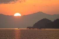 琵琶湖の夕日！
