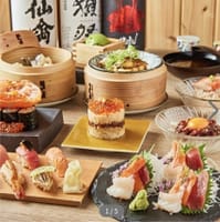(4/23) 海老・蟹・雲丹・イクラの創作寿司《松コース 全10品＋飲み放題》