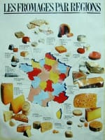 フランスのチーズ地図