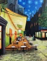 ★緊急企画♪　銀座でゴッホの名画「夜のカフェテラス」を描きましょう♪ 東急プラザ銀座で南欧風料理のコースランチも！