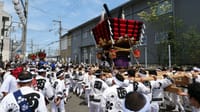 令和５年　貝塚太鼓台祭り　試験担ぎ　西町（２０２３年７月２日）