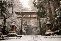 平泉寺白山神社の雪景色