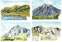 山を描く　新潟の山々