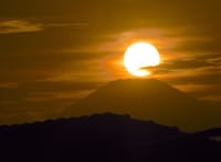 富士山と太陽