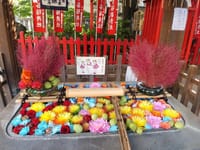 上野にある下谷神社の花手水🌸11月バージョン
