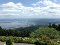 比叡山から京都、琵琶湖を一望する