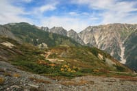 紅葉の「唐松岳」ハイキング