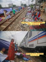 画像シリーズ-14「洪水の被害者は鉄道線路脇に避難する」”Korban Banjir Mengungsi di Pinggir Rel”