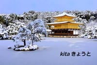冬なので雪の京都を　池も凍った大雪のあの日あの時　　　　最高の鹿苑寺 金閣舎利殿を見た日