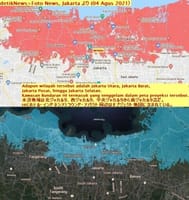 画像シリーズ433「2030年の水没ジャカルタのオブジェクト地図はこんな具合だ」”Seperti Ini Proyeksi Jakarta Tenggelam Tahun 2030”