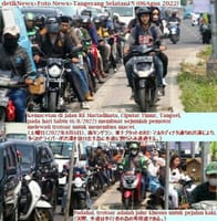 画像シリーズ796「南タンゲランで、無節操なオートバイ・ドライバーが歩道に割り込んでくる」“Pemotor Bandel Serobot Trotoar di Tangsel”