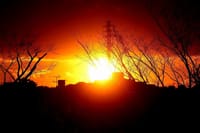 写真３枚は、ＫＳＰからの日没、目黒川の桜（中目黒駅から、橋の上から）