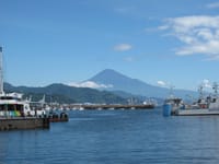 港から見える富士山