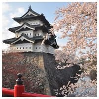 どこでもドアー「桜満開の弘前城公園」に入ります